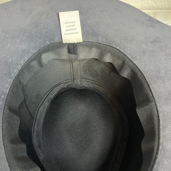 Dusty Blue Wide Brim BohoHat with Braided Band - Picture 6 of 12